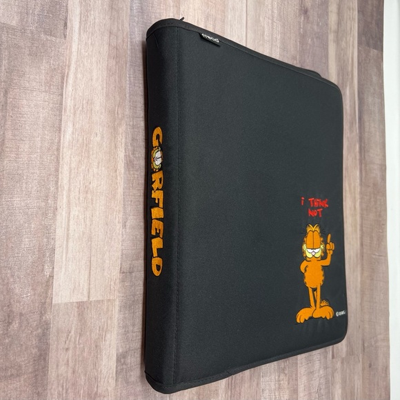 Vintage Garfield the Cat Trapper Keeper Binder by Mead. Embroidered Cat. Paw Zip - Picture 3 of 12